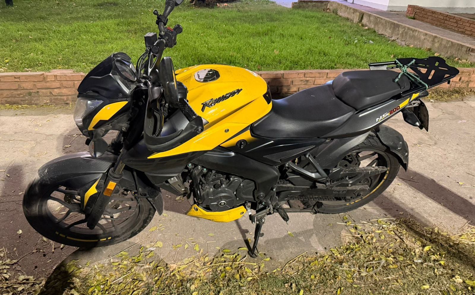 La motocicleta robada en la Villa 15.