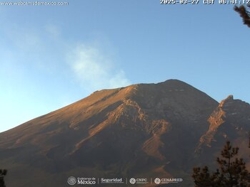 Monitoreo del Popocatépetl este 27