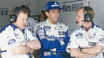 Ayrton Senna junto a Patrick