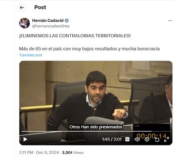 Hernán Cadavid argumentó porque se