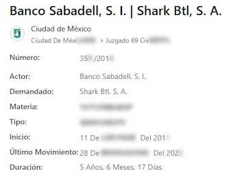 Diversas imputaciones se llebaron a cabo por bancos contra la empresa Diego Sebastián