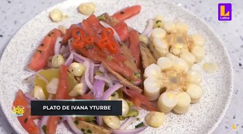 Ivana Yturbe presenta plato crudo