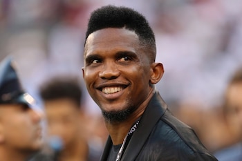 Samuel Eto'o, exfutbolista del FC Barcelona y el Real Madrid. (AP Foto/Steve Luciano)