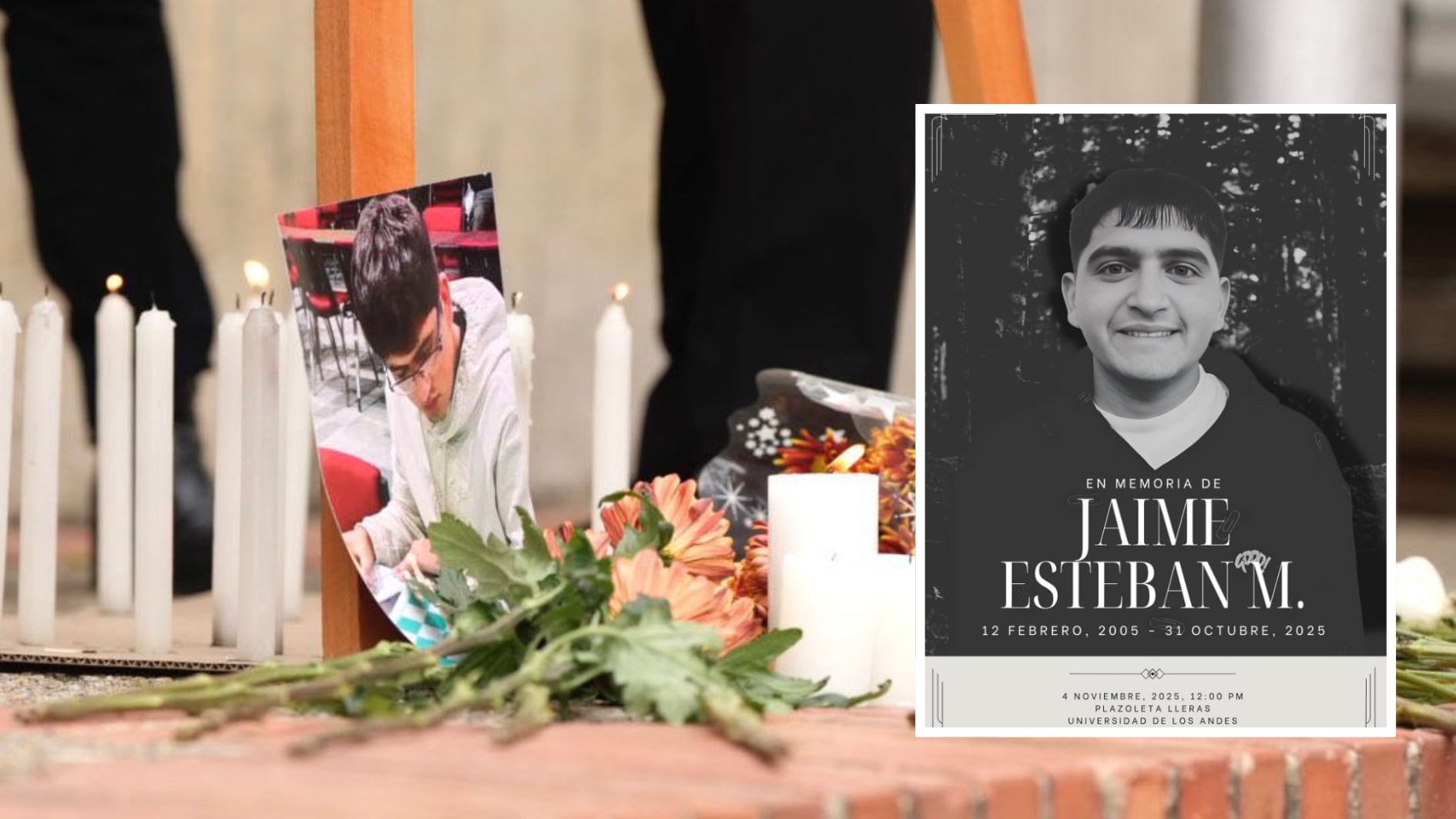 Abogado de la familia de Jaime Esteban Moreno espera que la condena sea más de 45 años, como ellos lo propusieron al juez - crédito Universidad de Los Andes/Facebook