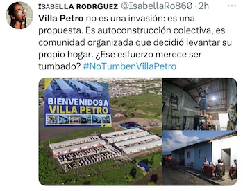 Más de 62 familias construyeron sus hogares en esta zona de Montería - crédito @IsabellaRo860/X