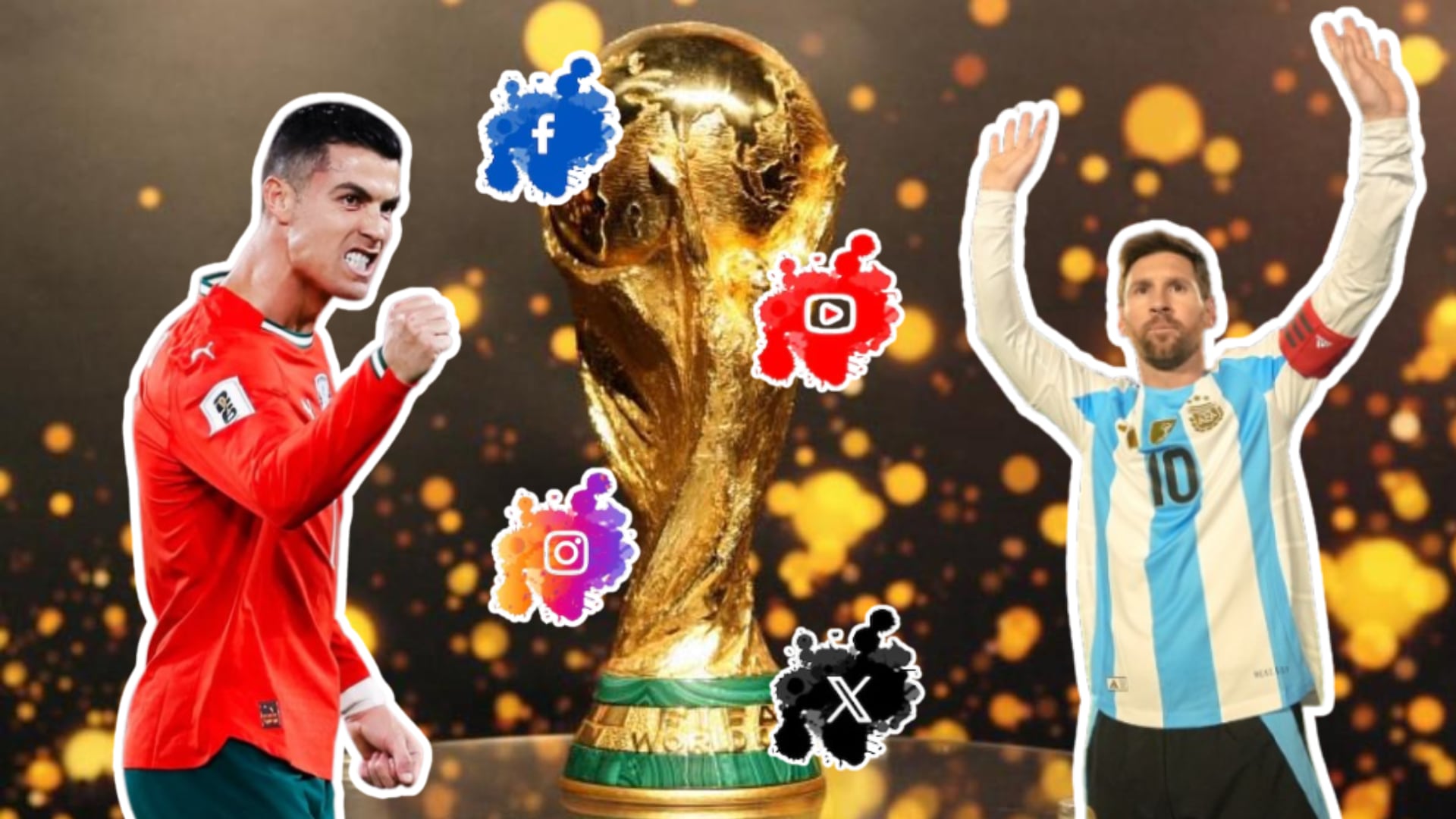 Cristiano Ronaldo y Lionel Messi son los deportistas más influyentes en las redes sociales. (Composición-Instagram)