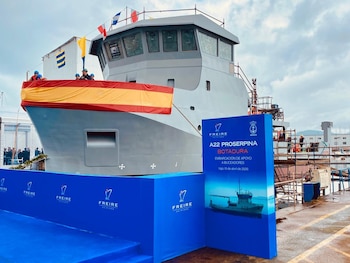 Presentación del buque ‘Proserpina’ para proteger el fondo marítimo mientras persisten las amenazas rusas