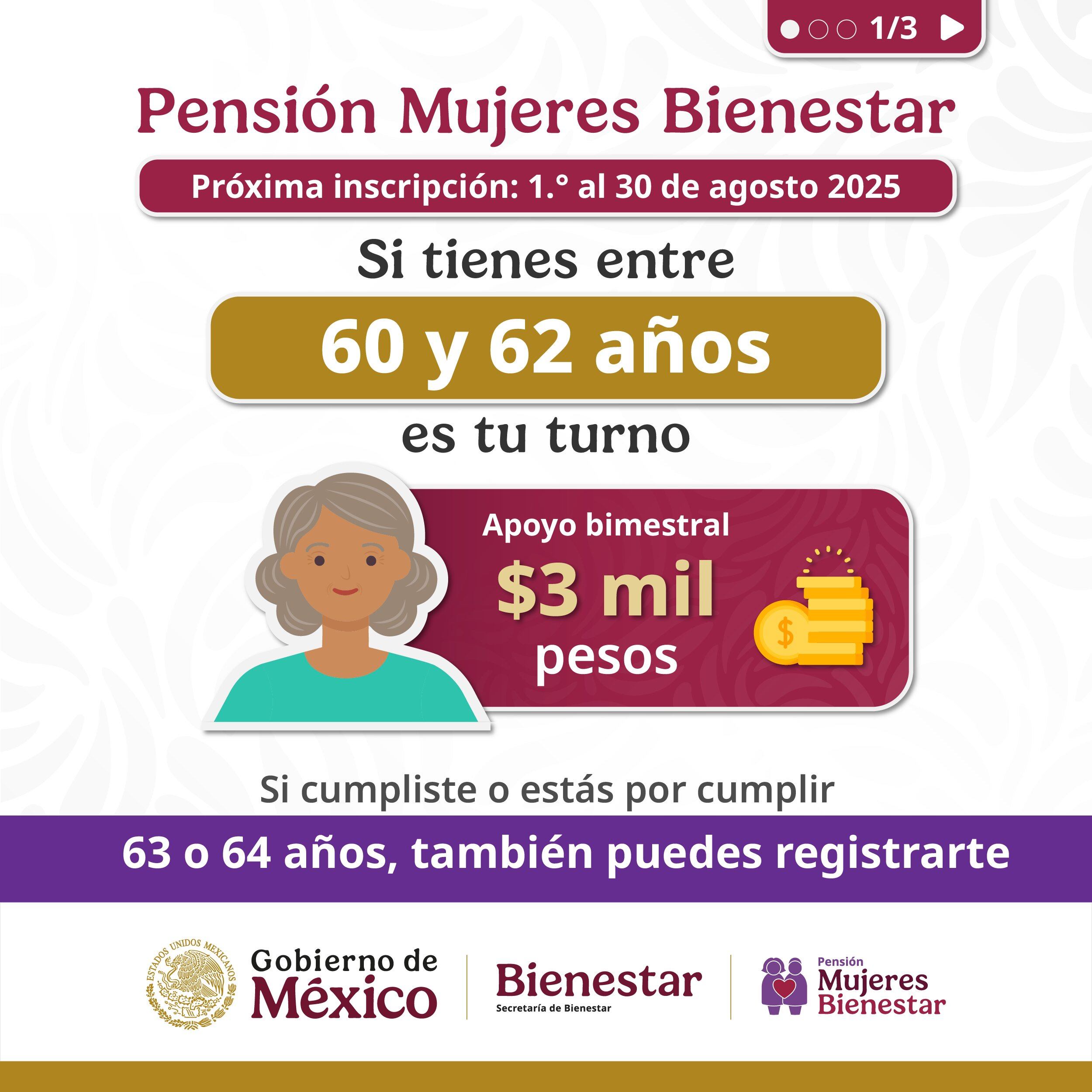 La Pensión Mujeres Bienestar avanza en su etapa de incorporación este viernes 29 de agosto, con beneficiarias registrándose según la inicial de su primer apellido