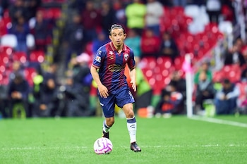 El futbolista suma 53 anotaciones en 340 partidos con el club, además de seis campeonatos que incluyen la Liga MX, la Concacaf y varios trofeos de la Liga de Expansión. (Emmanuel Martínez / EMX imageStudio Sport)