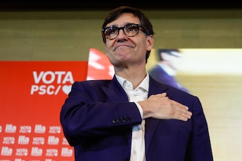 Salvador Illa, en un mitin