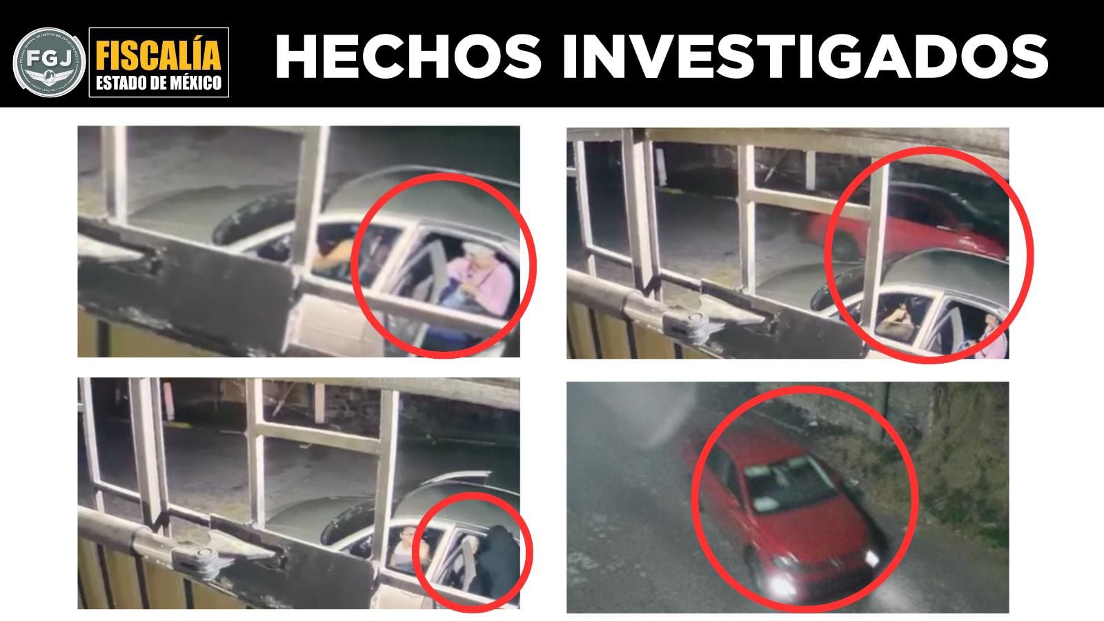 Vehículos vinculados con la simulación del secuestro. (FGJEM)