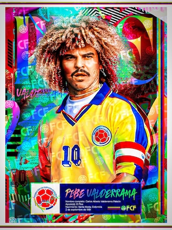 Pieza gráfica de la Federación Colombiana de Fútbol en el cumpleaños de Carlos 'El Pibe' Valderrama - crédito X