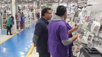 Trabajadores de maquiladora en Ciudad