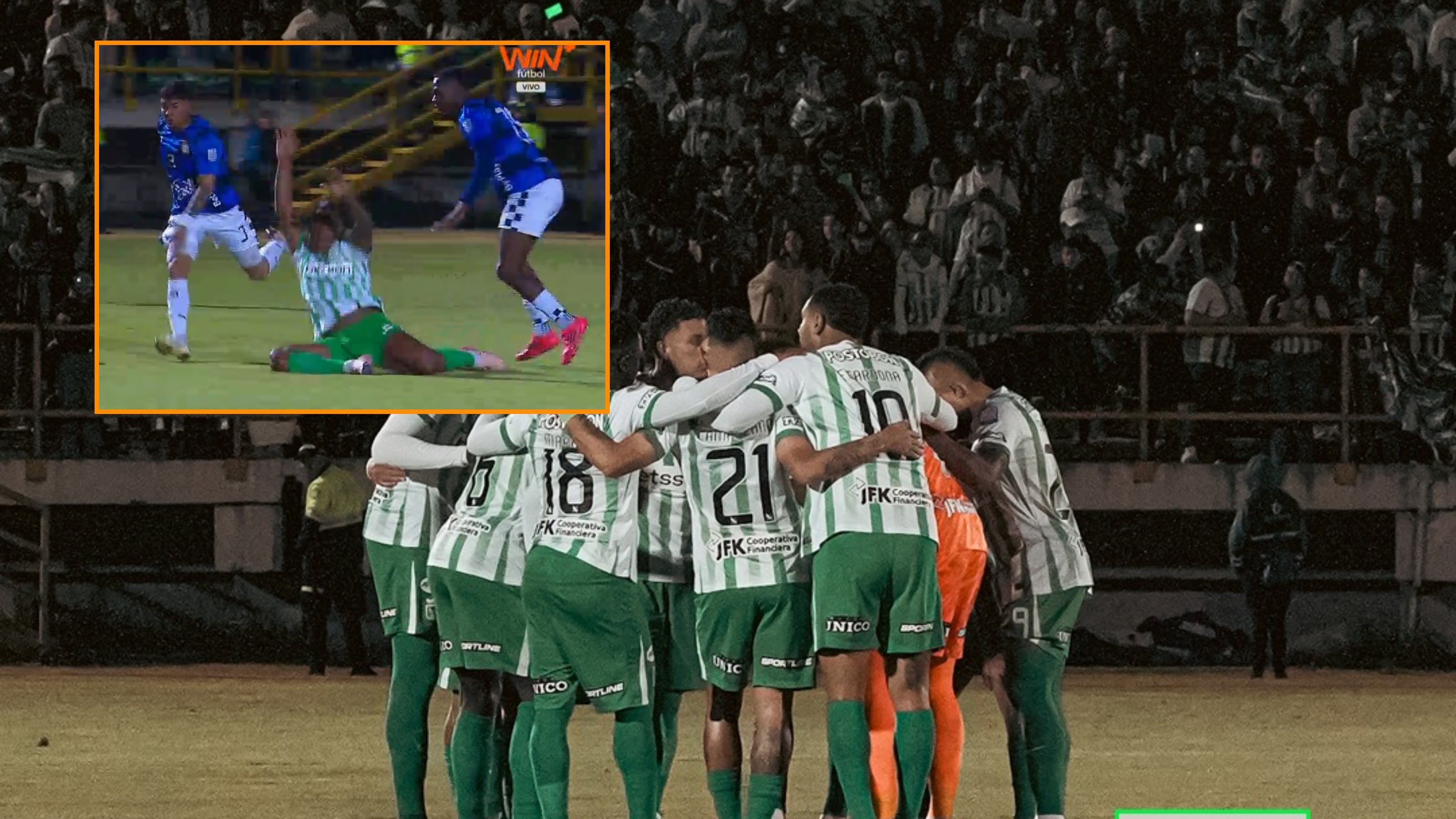 Atlético Nacional es cuarto en la tabla de posiciones con 24 puntos - crédito Atlético Nacional y Win Sports