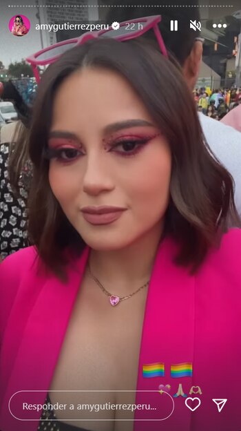 Amy Gutiérrez en la Marcha