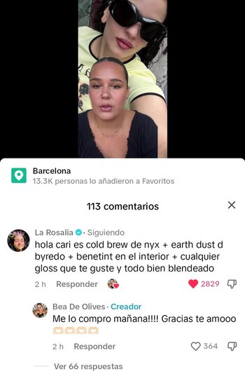 Rosalía responde a una usuaria