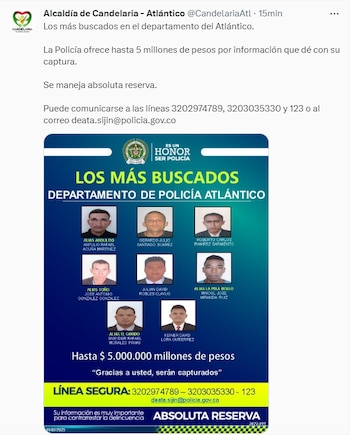 Cartel de la Policía donde