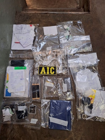 Parte de lo secuestrado