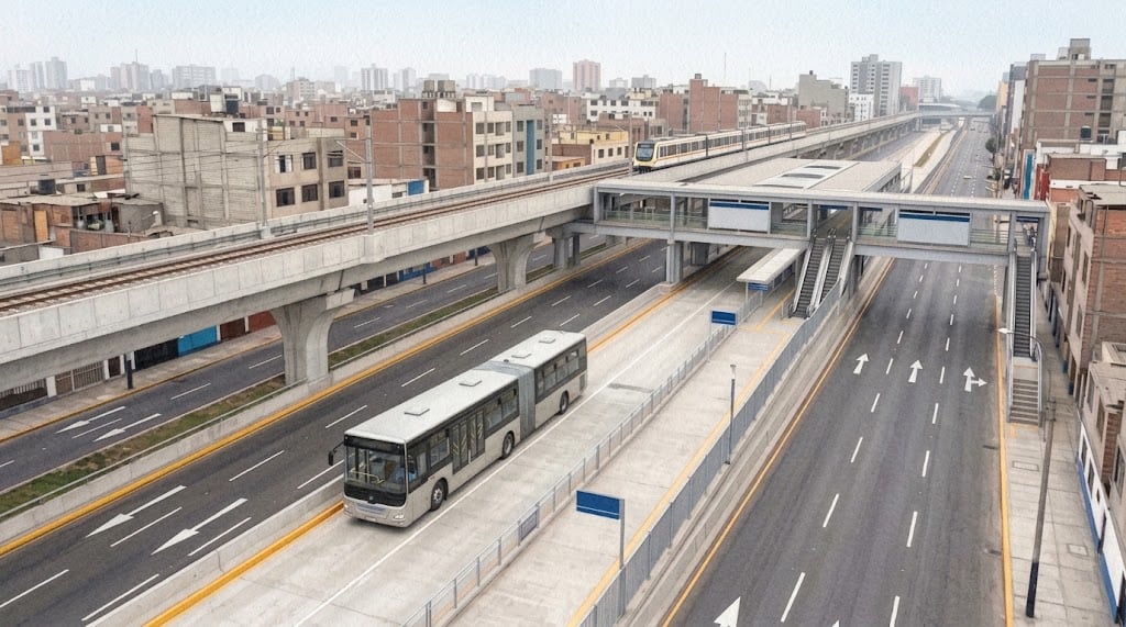 La ampliación del Metropolitano sumará tres estaciones intermedias y una parada de transferencia con la Línea 1 del Metro de Lima en la avenida Grau. (Imagen Ilustrativa Infobae)