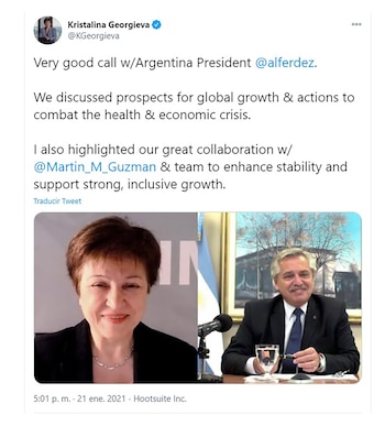 El tuit de la titular