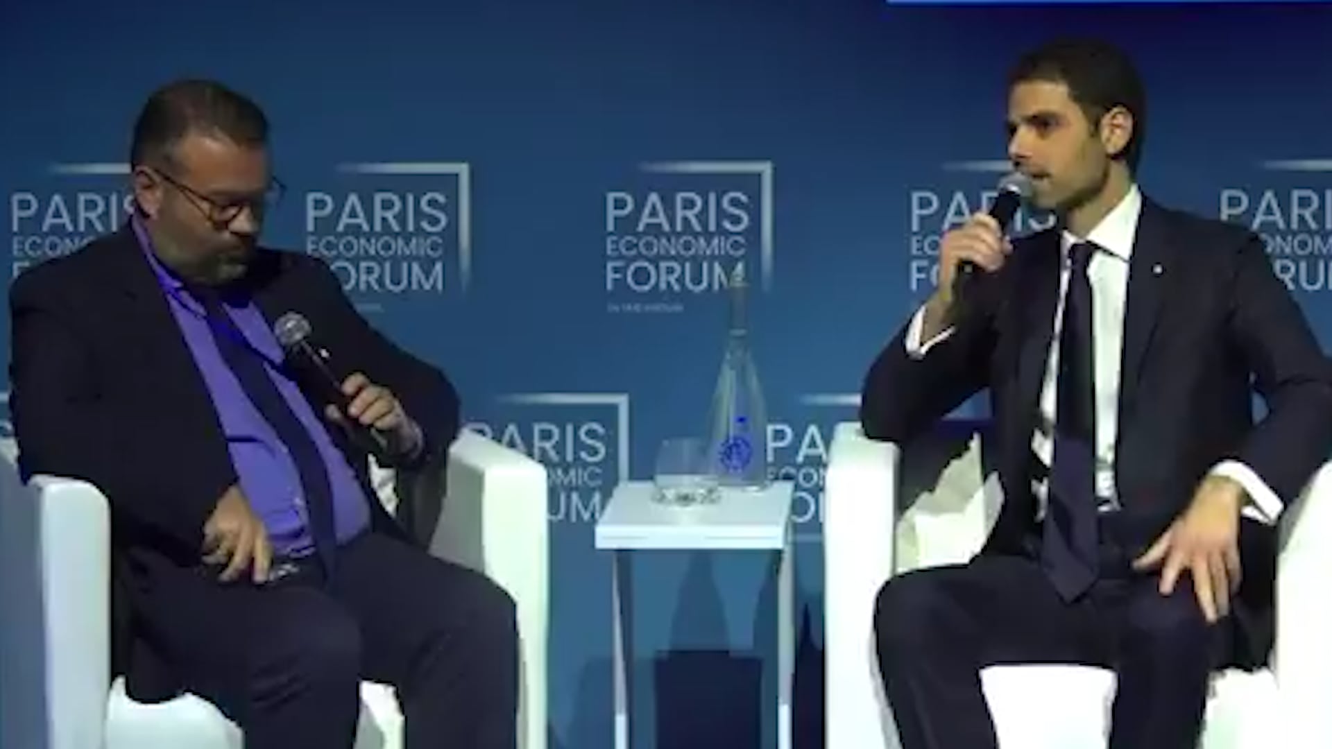 Sielecki dialogó con Vincent Ducrey, presidente del foro parisino