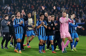 Los jugadores del Brujas festejan