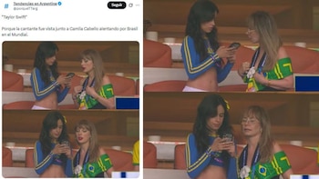 La verdad detrás de la foto viral de Camila Cabello y Taylor Swift en el partido Brasil-Escocia