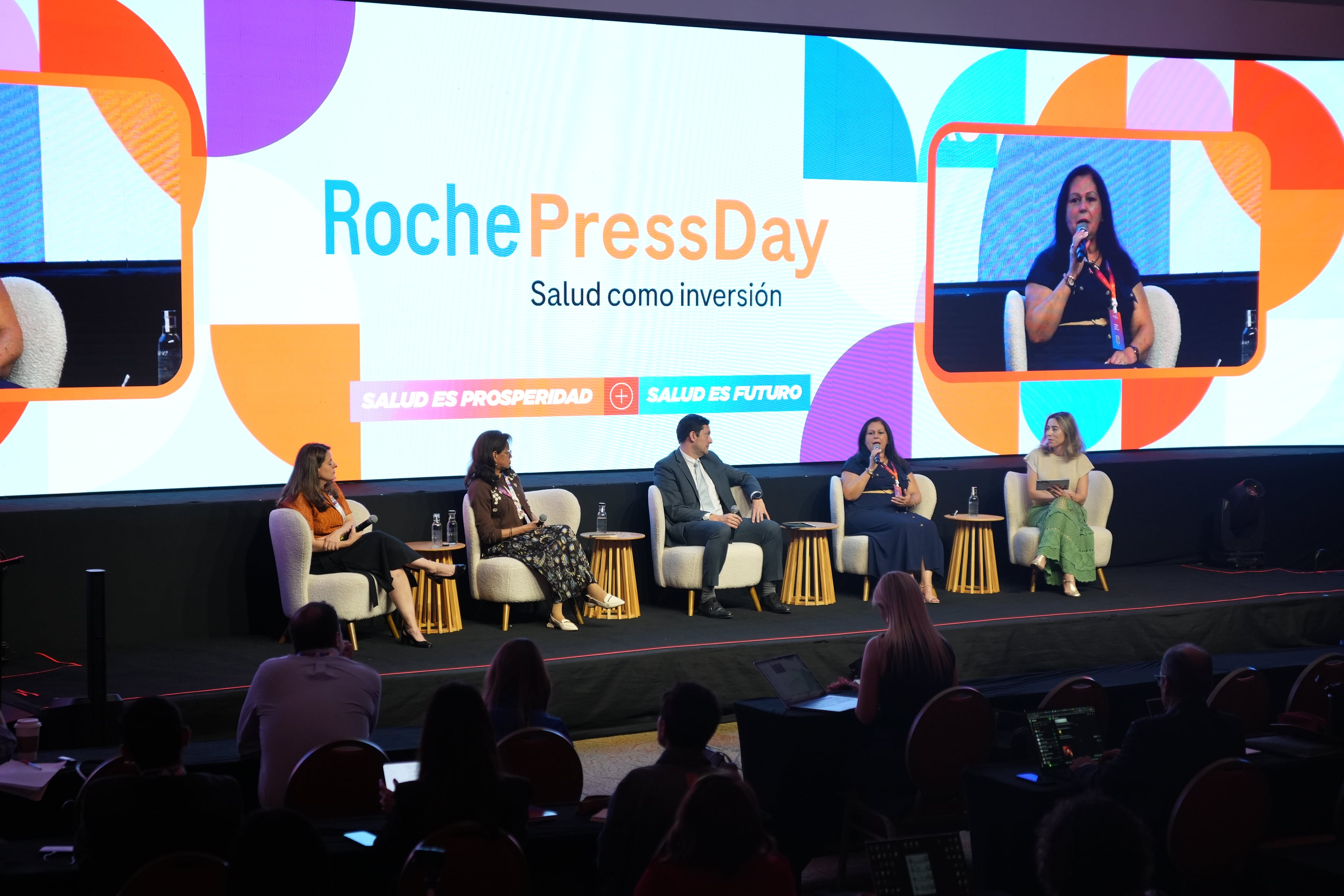 Arias fundó la Asociación Risol Sobrevivientes luego de superar diversos diagnósticos de cáncer. (Roche Press Day LATAM 2026)