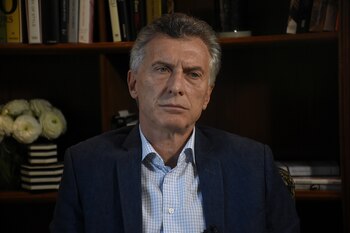 Serio. Mauricio Macri, durante su