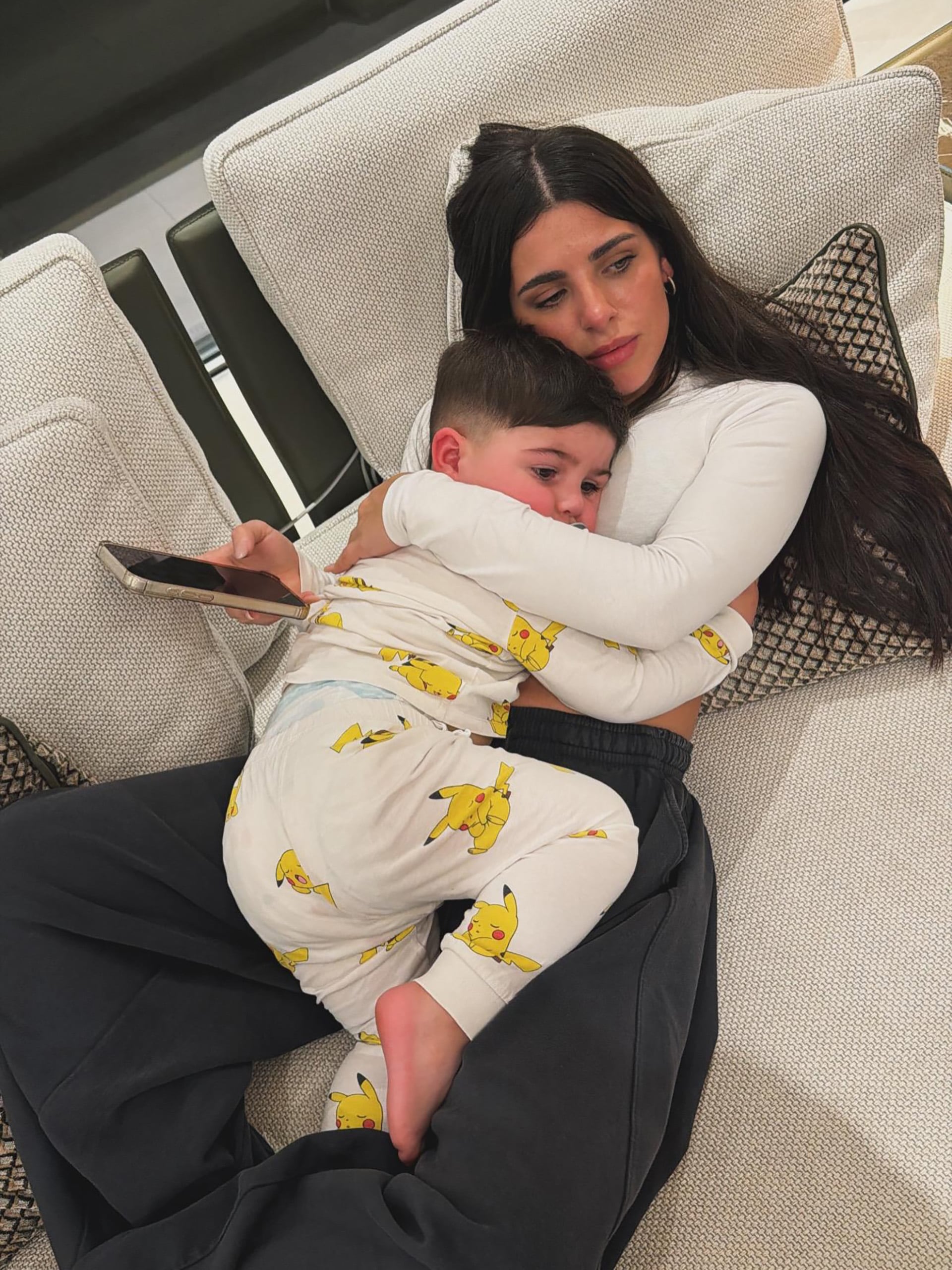 Benja junto a su mamá Valu Cervantes