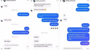 La primera parte de los supuestos chats de Centurión con una mujer, que publicaron en el programa uruguayo Sacate la careta