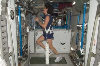 Durante su primera estadía orbital