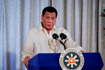 El presidente filipino, Rodrigo Duterte.