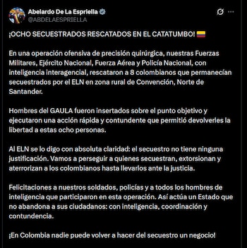 Abelardo de la Espriella - crédito @ABDELAESPRIELLA/X