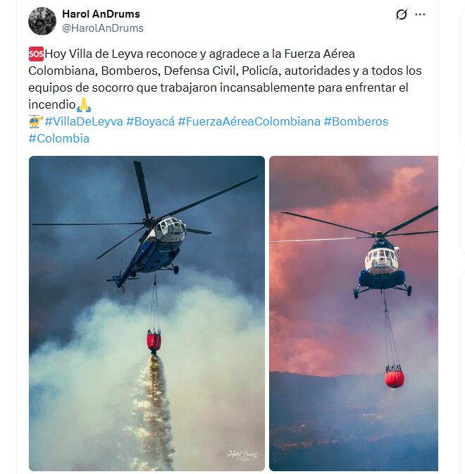 Los internautas están atentos al avance de la emergencia - crédito @HarolAnDrums / X