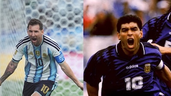 El grito del segundo gol de Messi, captado por la cámara, evocó el festejo de Maradona ante Grecia en el Mundial de 1994