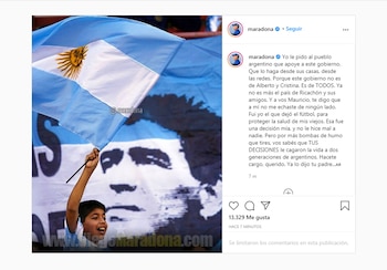 El posteo de Diego Maradona