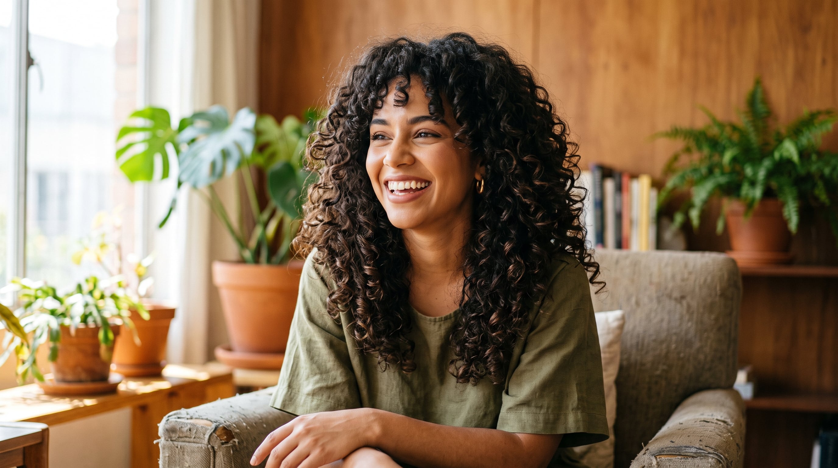 Curly layers para distribuir el volumen de los rizos y definir una silueta acorde a cada tipo de rulo (Imagen Ilustrativa Infobae)