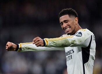 Jude Bellingham celebra el pase