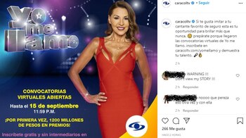 Post en Instagram de Caracol Televisión. Foto: @caracoltv