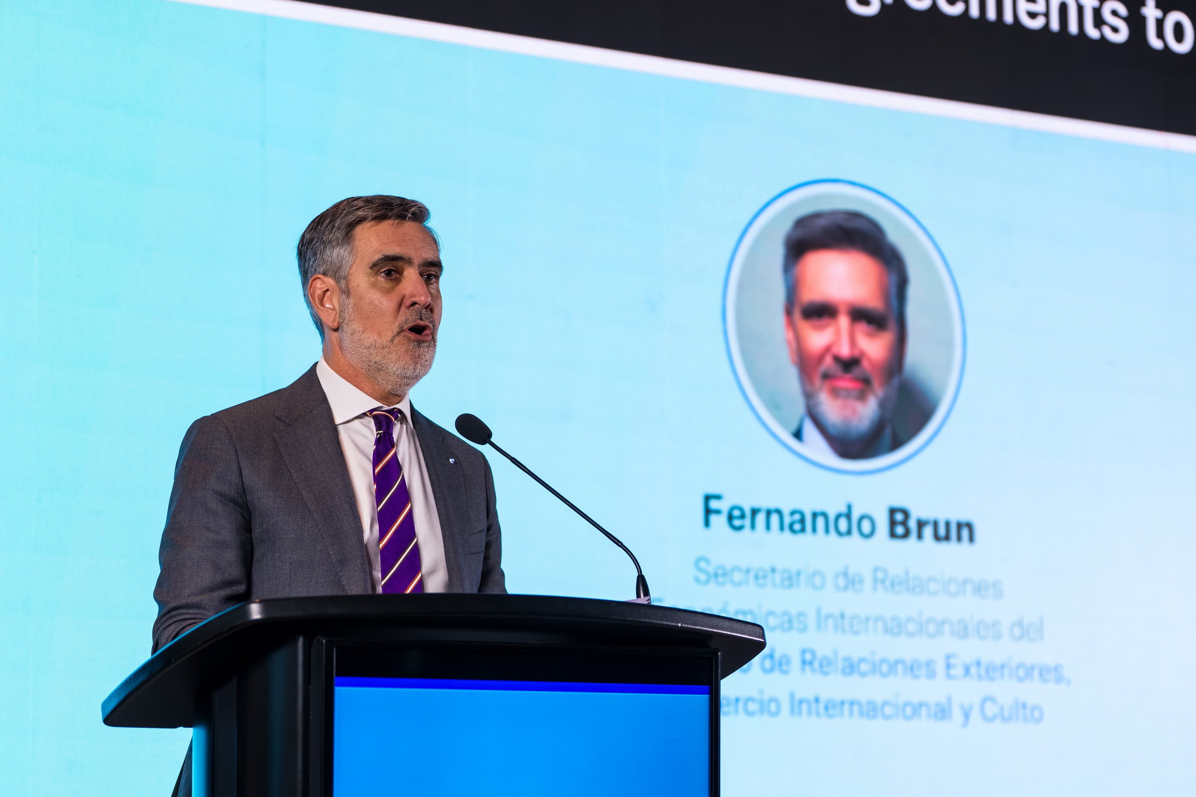 Fernando Brun, secretario de Relaciones Económicas Internacionales, Ministerio de Relaciones Exteriores