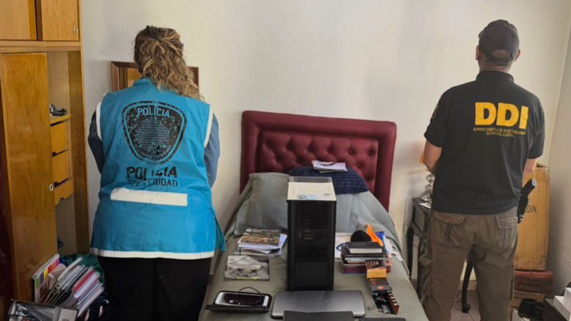 El allanamiento en la casa del sospechoso