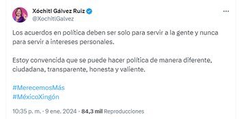 Xóchitl Gálvez pide que los