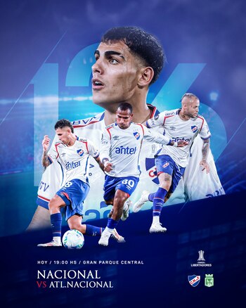 El afiche de El Bolso presentando el partido ante el Verde - crédito @Nacional / X