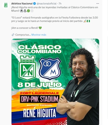 René será homenajeado ante Millonarios