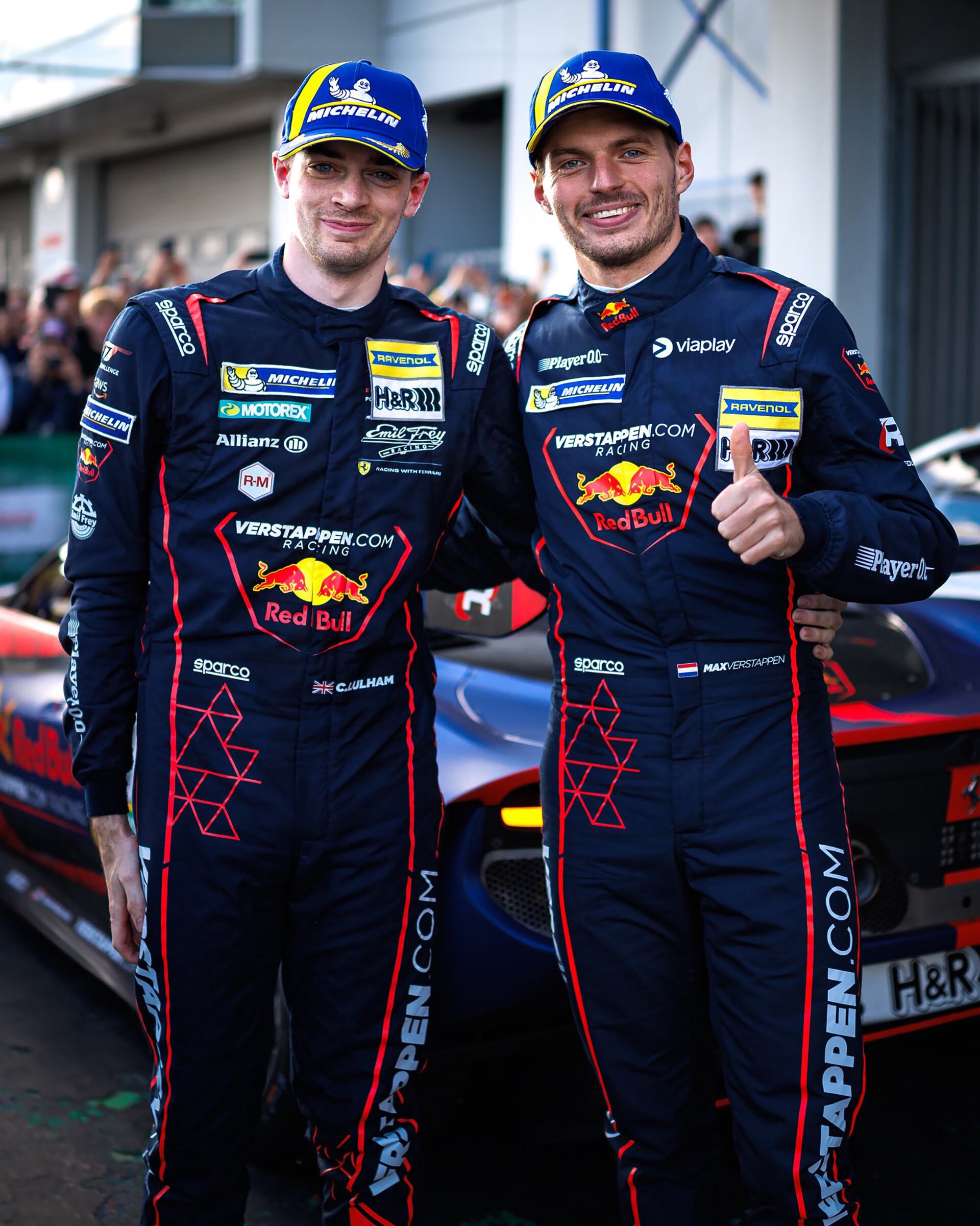 Christopher Lulham, el compañero de Max Verstappen en la Ferrari N°31 (@Max33Verstappen)
