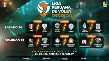 Programación oficial de la fecha 2 de la Fase 1 de la Liga Peruana de Vóley 2026/27.
