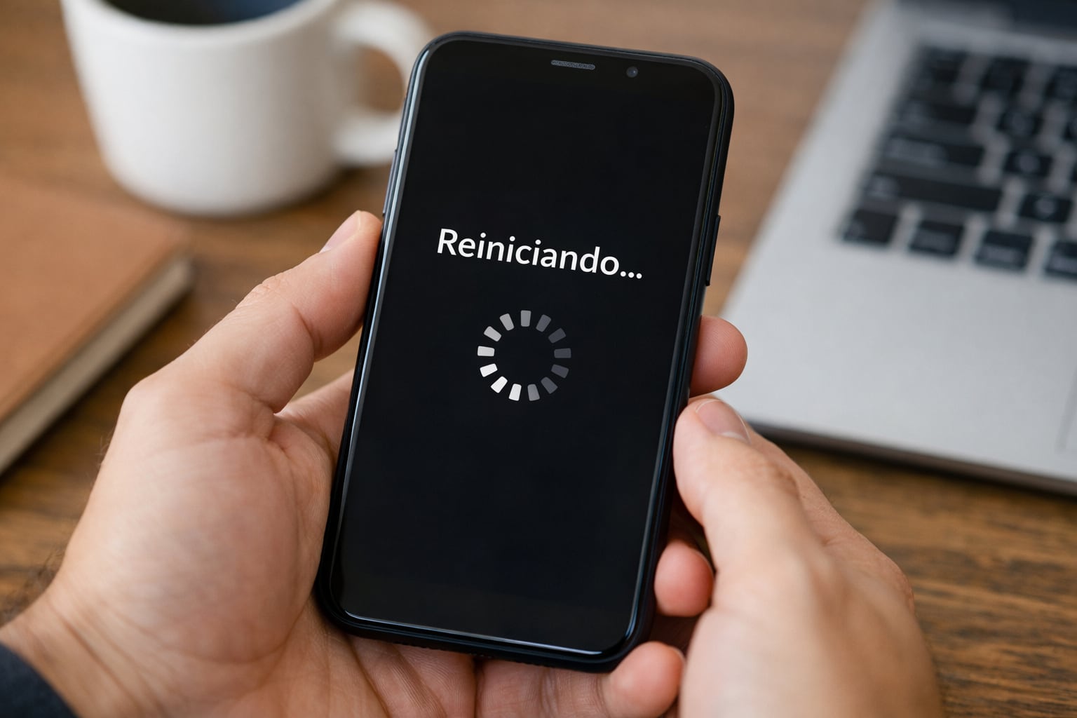 Una persona sostiene un smartphone que muestra la pantalla de