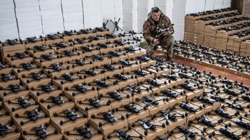 Los tanques y drones estuvieron