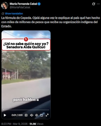 María Fernanda Cabal pidió explicaciones